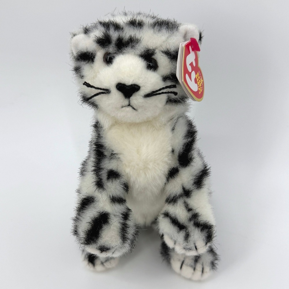 2005 TY Beanie Babies Tundra White Black Tiger Plush